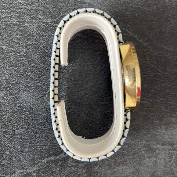 Isaac Mizrahi Live! Goldtone and blue Floral Watch - Picture 4 of 7